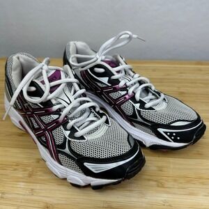 ASICS Gel-Galaxy 5 Womens Running Shoes White Black Magenta Size 7.5